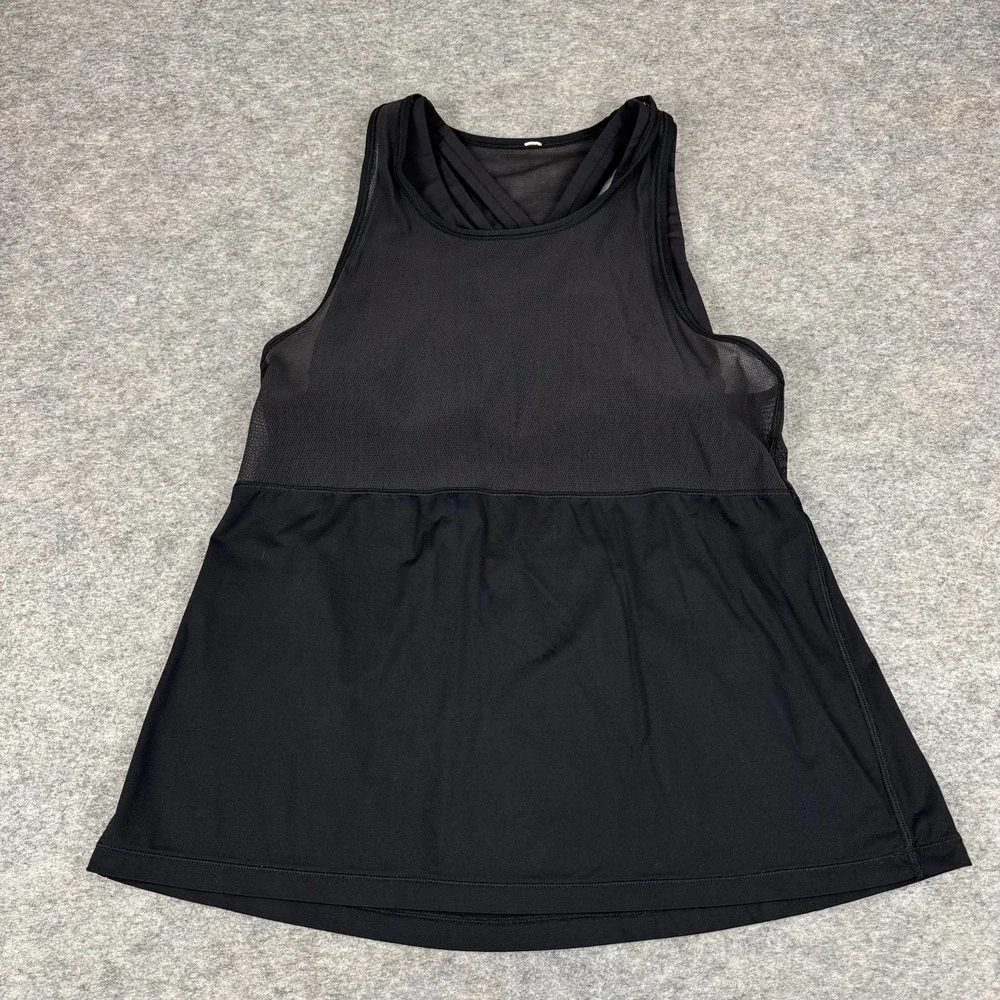 Lululemon Fast As Light 2-In-1 Tank W1NHMS Luxtreme Light Black Womens 10